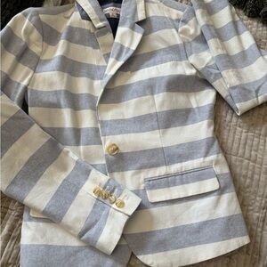 Merona Gray and Cream Striped Blazer